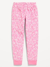 Image number 1 showing, Microfleece Plaid Pajama Jogger Pants for Girls
