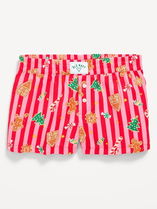 Image number 2 showing, Flannel Plaid Boxer Pajama Shorts for Girls
