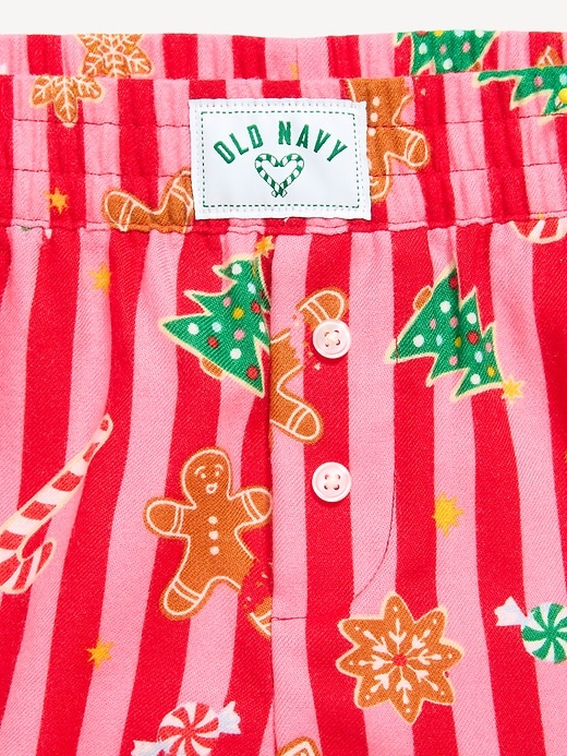 Image number 3 showing, Flannel Plaid Boxer Pajama Shorts for Girls