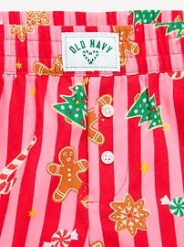 Image number 3 showing, Flannel Plaid Boxer Pajama Shorts for Girls