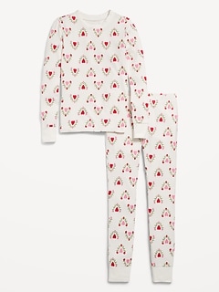 Printed Snug-Fit Graphic Pajama Set for Girls