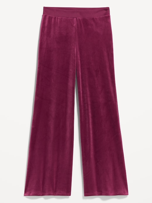 Image number 4 showing, High-Waisted Velour Flare Lounge Pants