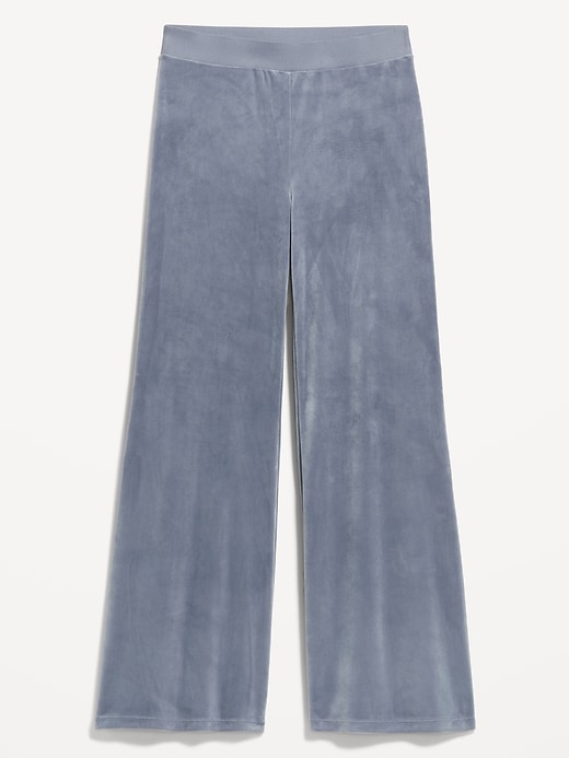 Image number 4 showing, High-Waisted Velour Flare Lounge Pants