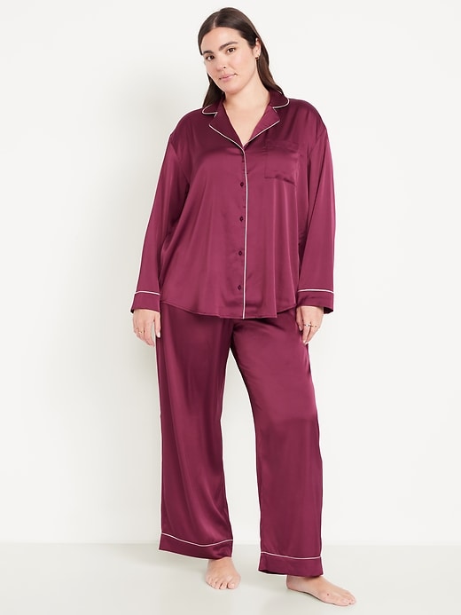 Image number 5 showing, Satin Pajama Pant Set for Women