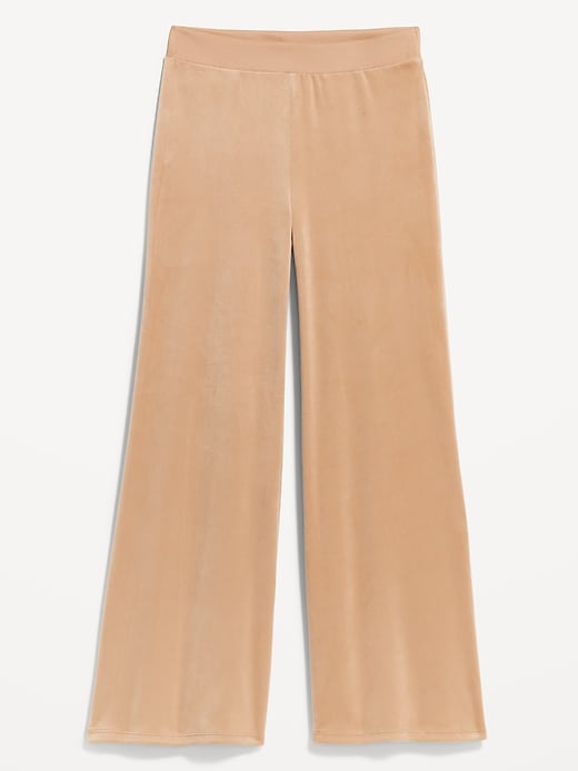 Image number 4 showing, High-Waisted Velour Flare Lounge Pants
