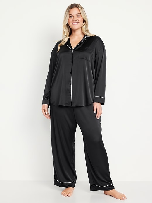 Image number 7 showing, Satin Pajama Pant Set for Women
