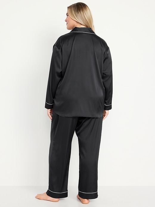 Image number 8 showing, Satin Pajama Pant Set for Women