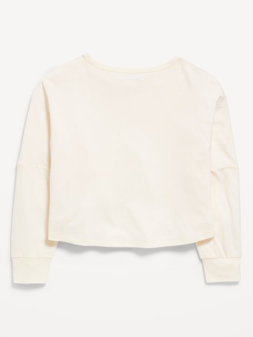 Image number 2 showing, Long-Sleeve Cropped Top for Girls
