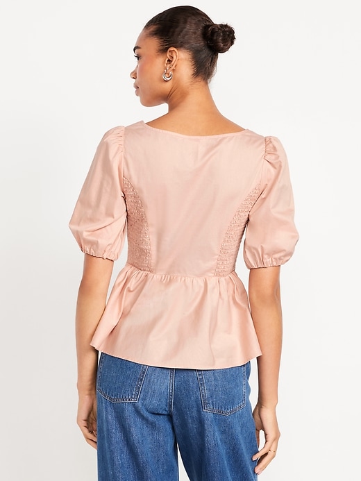 Image number 2 showing, Twist-Front Peplum Top