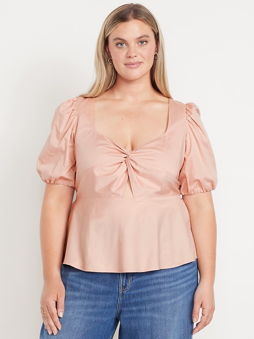Image number 6 showing, Twist-Front Peplum Top