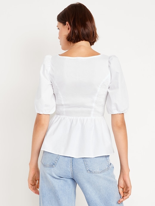 Image number 2 showing, Twist-Front Peplum Top