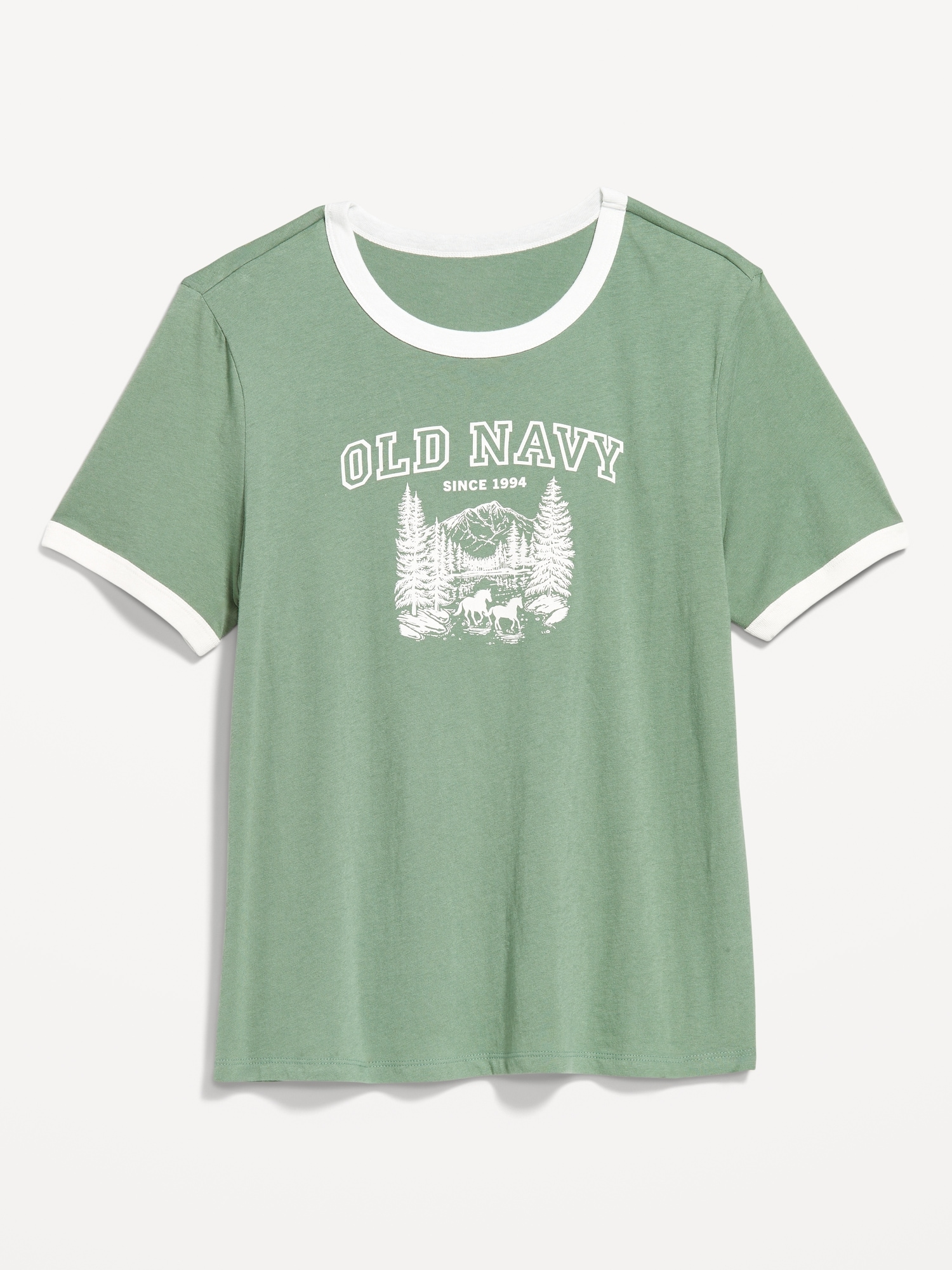 EveryWear Crew-Neck Logo-Graphic Ringer T-Shirt