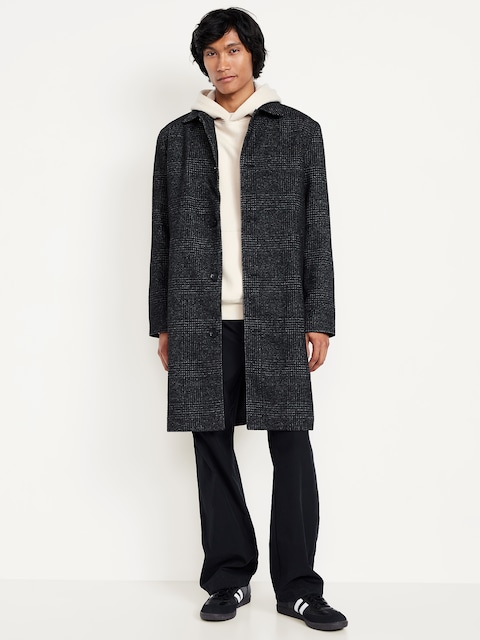 Plaid Twill Topcoat