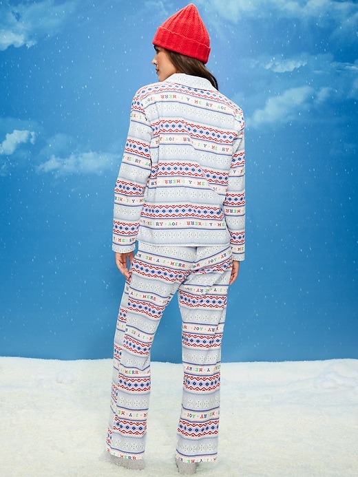 Image number 2 showing, Printed Flannel Pajama Pant Set for Women