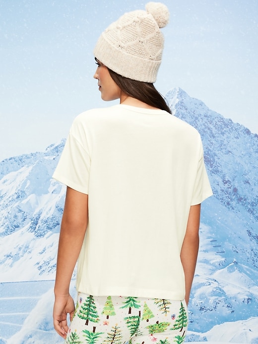 Image number 2 showing, Holiday-Graphic Crew-Neck T-Shirt for Women