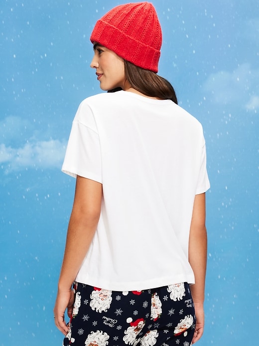 Image number 2 showing, Holiday-Graphic Crew-Neck T-Shirt for Women