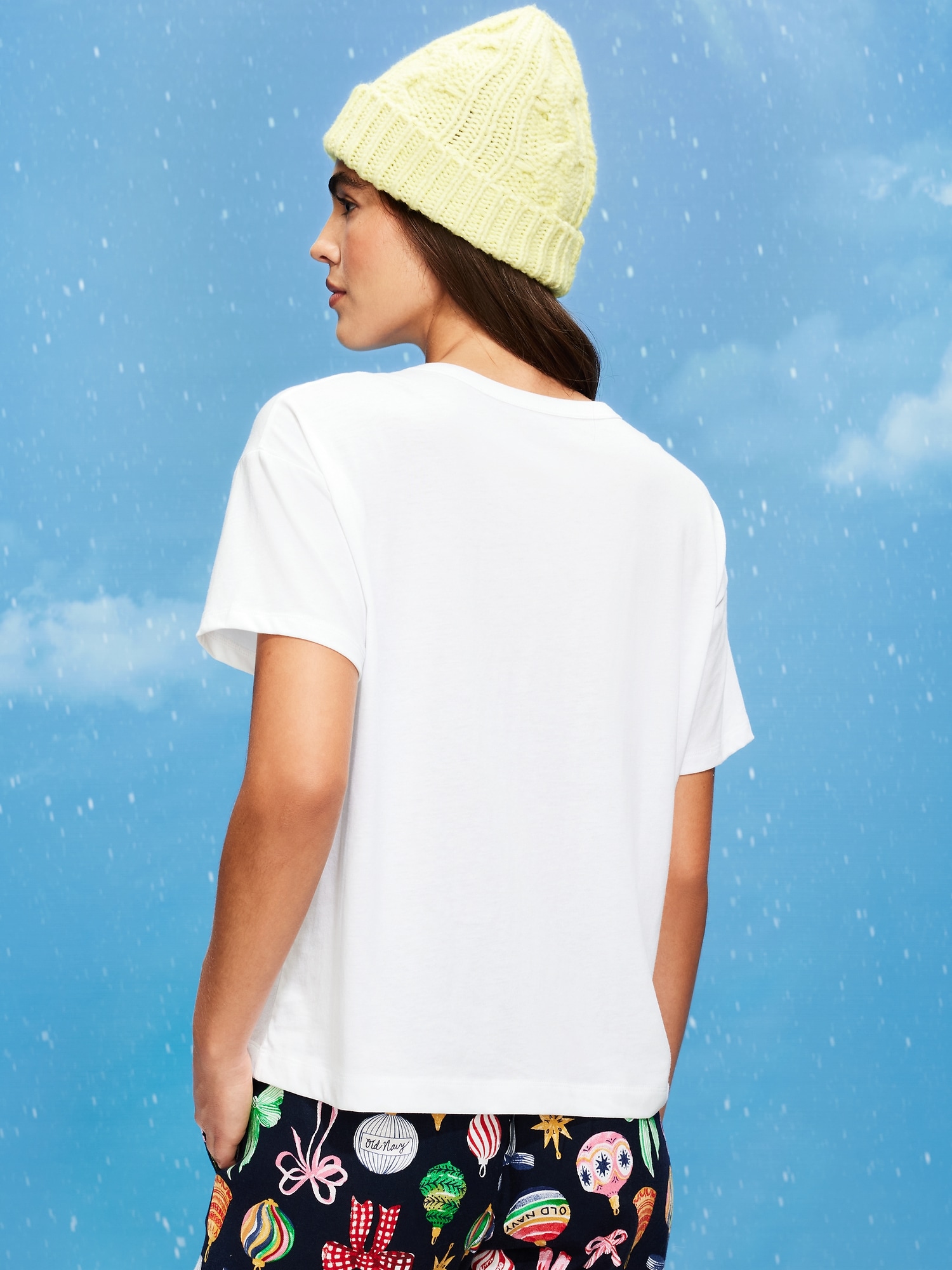 Holiday-Graphic Crew-Neck T-Shirt for Women