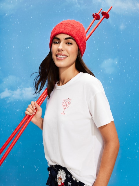 Holiday-Graphic Crew-Neck T-Shirt for Women - Thats The Spirit