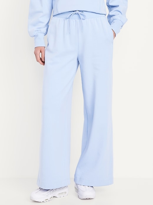 Image number 3 showing, Extra High-Waisted Dynamic Fleece Wide-Leg Sweatpants