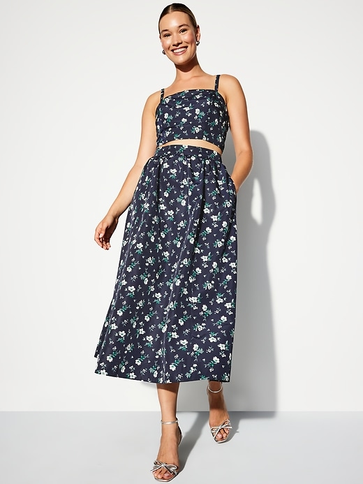 Image number 3 showing, The Occasion by Old Navy Taffeta Cropped Tank Top
