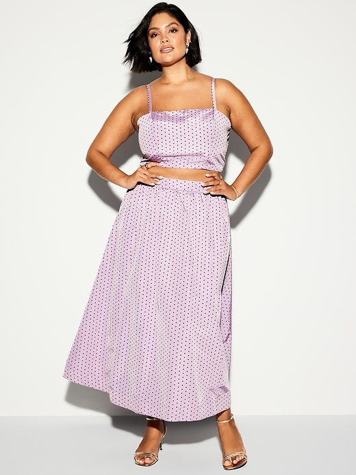 Image number 5 showing, The Occasion by Old Navy High-Waisted Taffeta Midi Skirt