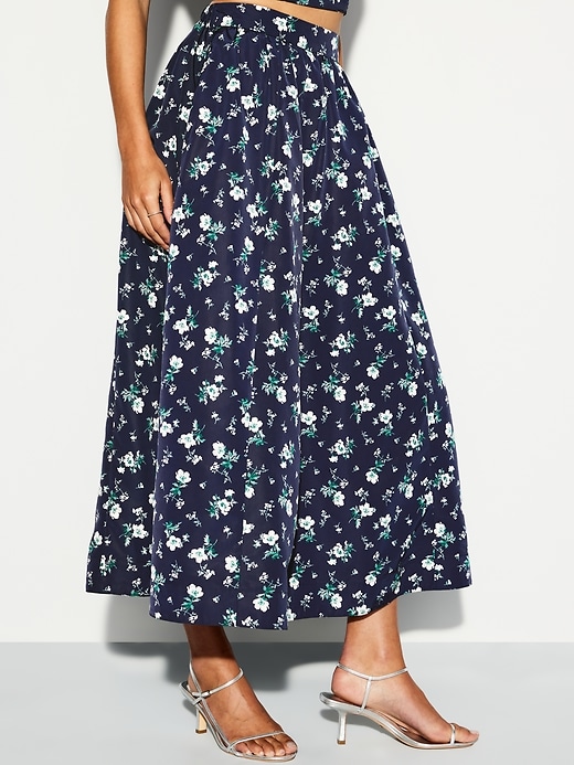 Image number 6 showing, The Occasion by Old Navy High-Waisted Taffeta Midi Skirt