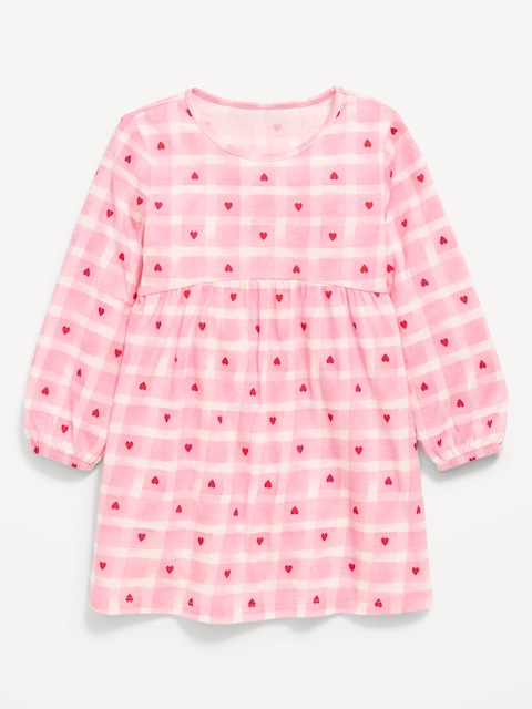 Printed Long-Sleeve Dress for Toddler Girls