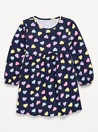 Image number 1 showing, Printed Long-Sleeve Dress for Toddler Girls