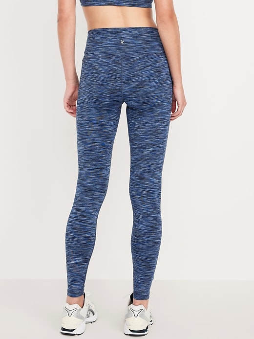 Image number 2 showing, High-Waisted Space-Dye Full-Length Leggings
