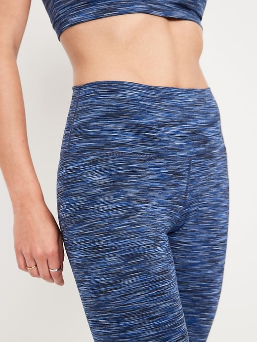 Image number 3 showing, High-Waisted Space-Dye Full-Length Leggings