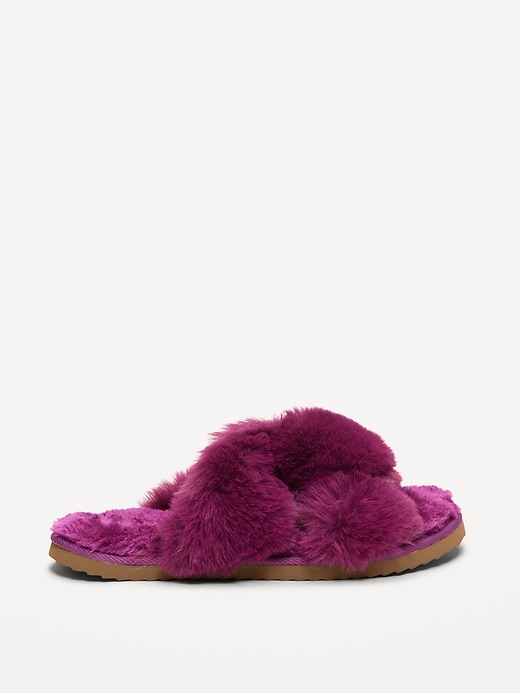 Image number 3 showing, Faux-Fur Twist-Front Slippers for Women