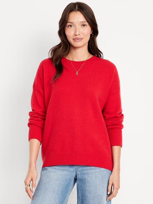 Image number 1 showing, Cozy Wool-Blend Crew-Neck Sweater