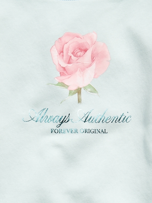 Image number 4 showing, Boat-Neck Graphic Sweatshirt for Girls