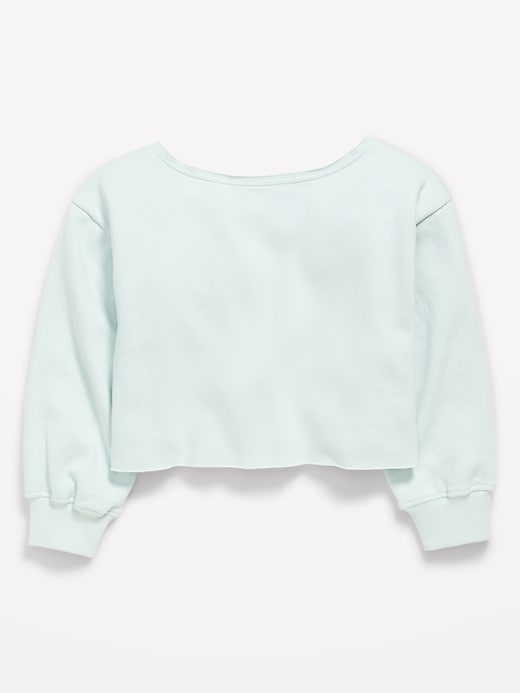 Image number 3 showing, Boat-Neck Graphic Sweatshirt for Girls