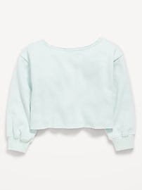 Image number 3 showing, Boat-Neck Graphic Sweatshirt for Girls