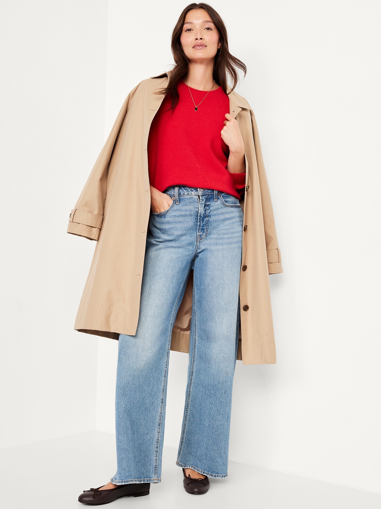 Женский свитер Old Navy Cozy Wool-Blend Crew-Neck, цвет: Amaryllis — фото 3