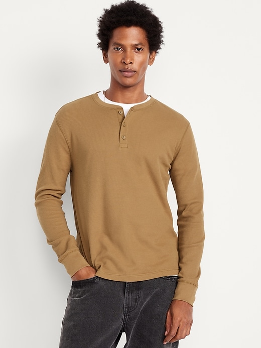 Image number 1 showing, Waffle Henley T-Shirt
