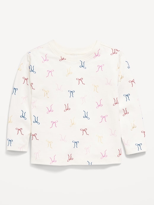 Image number 1 showing, Printed Long-Sleeve T-Shirt for Toddler Girls