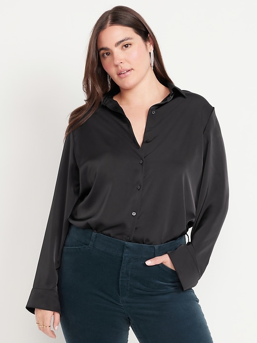 Image number 5 showing, Satin Button-Down Shirt