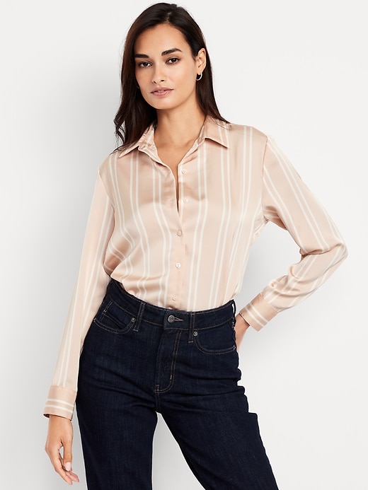 Image number 1 showing, Satin Button-Down Shirt
