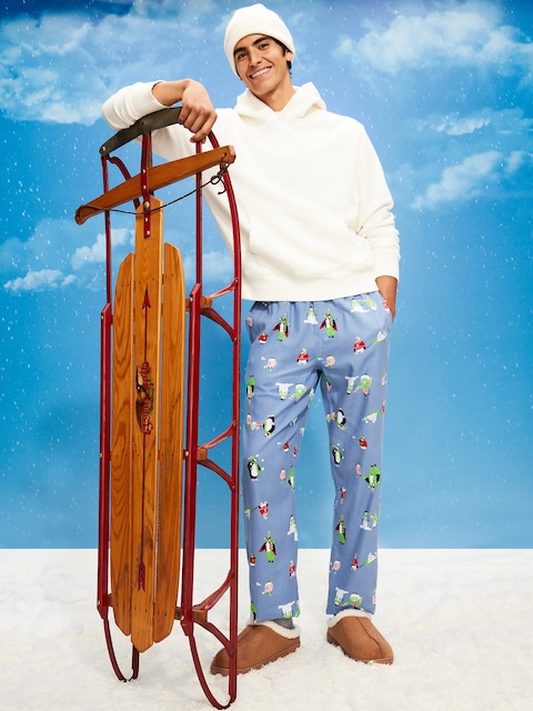 Flannel Pajama Pants for Men - Penguins (Match The Fam!)