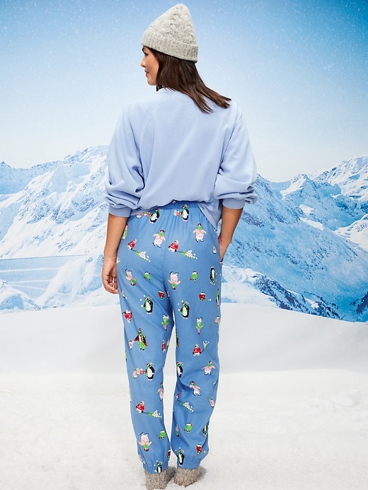 Image number 6 showing, High-Waisted Printed Flannel Pajama Jogger for Women