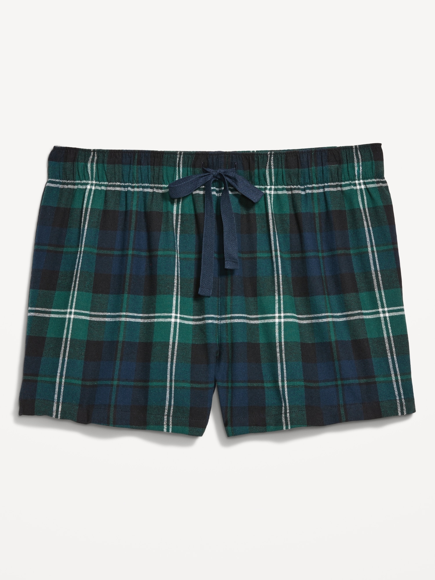 Plaid Flannel Pajama Boxer Shorts for Women