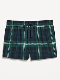 Image number 1 showing, Plaid Flannel Pajama Boxer Shorts Women