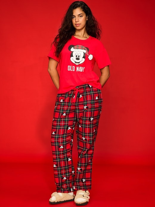 Image number 5 showing, Old Navy x Disney Mid-Rise Printed Flannel Pajama Pants for Women