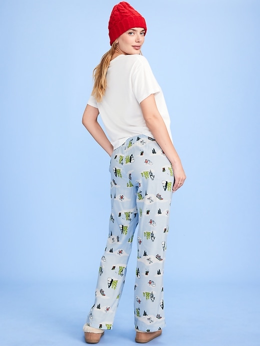 Image number 2 showing, Old Navy x Star Wars Mid-Rise Printed Flannel Pajama Pants for Women