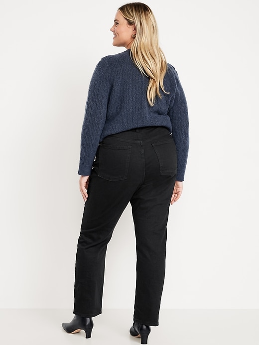 Image number 6 showing, Extra High-Waisted Straight Jeans