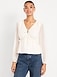 Waist-Defined Ruffle-Trim Clip-Dot Top - image 2