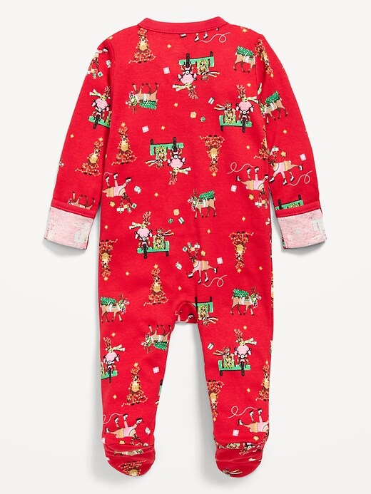 Image number 2 showing, 2-Way-Zip Sleep & Play Footed One-Piece for Baby