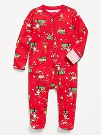 Image number 1 showing, 2-Way-Zip Sleep & Play Footed One-Piece for Baby